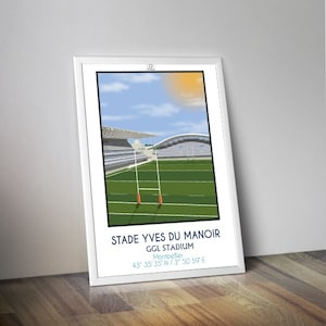 Plakat YVES du MANOIR Montpellier I Rugby I Rugbystadion