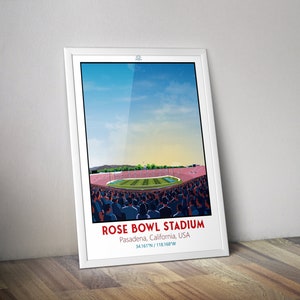 Póster Rose Bowl I Estadio Pasadena USA I NFL