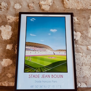 Poster rugby stadium Jean Bouin® Paris I pink I Pink I rugby Paris image 2