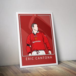 Eric Cantona Manchester United Poster Football Legend