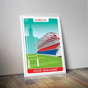 Poster rugby stadium Aurillac I Stade Aurillacois Cantal Auvergne I rugby