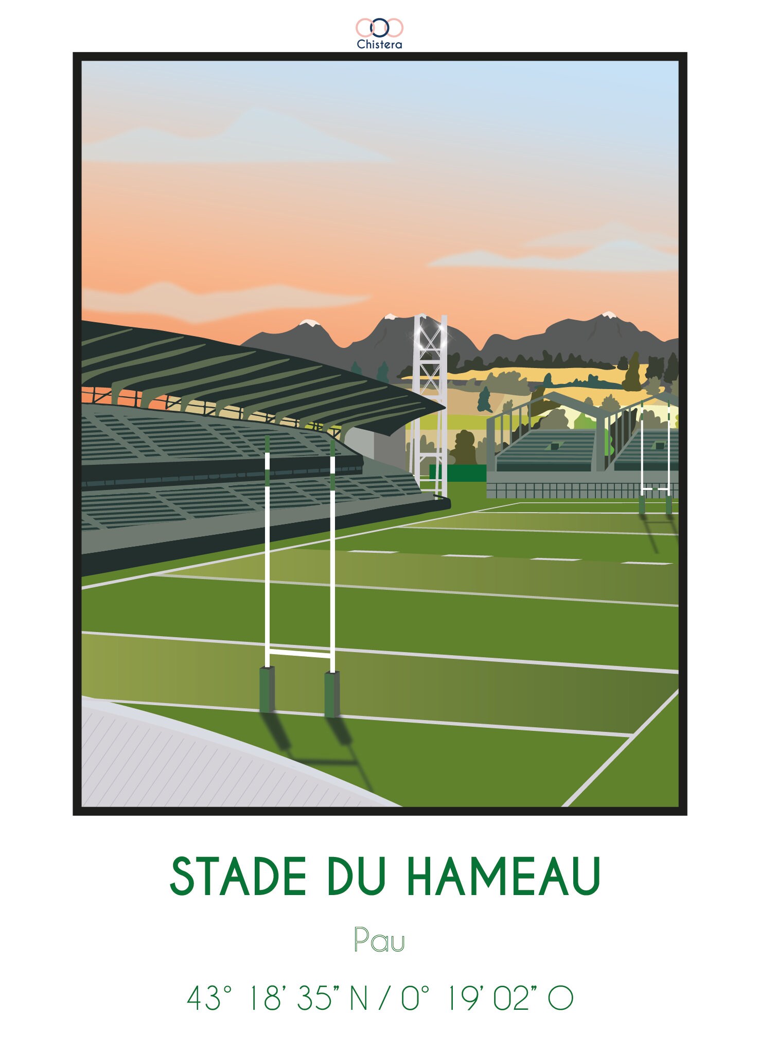 Poster Rugby Stadium of the Hamlet Pau I Rugby I Poster Stadium - Etsy