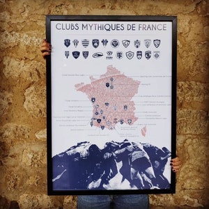 Affiche rugby clubs mythiques de France - top 14 - Rugby championnat