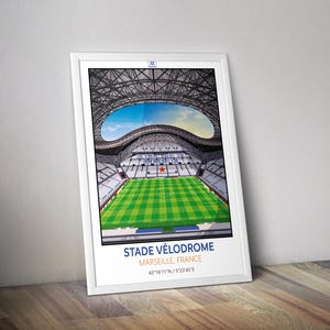 Marseille I stadium poster OM Olympique de Marseille Velodrome poster