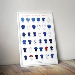 Poster 2023 FRANCE rugby team I jerseys I France