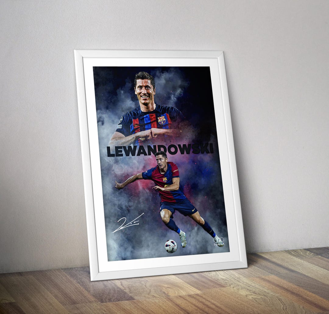 ロベルト・レヴァンドフスキのサッカーポスター - Etsy 日本