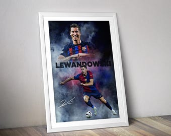 ロベルト・レヴァンドフスキのサッカーポスター - Etsy 日本