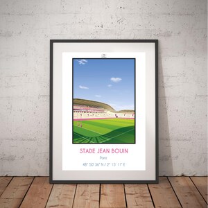 Poster rugby stadium Jean Bouin® Paris I pink I Pink I rugby Paris image 5