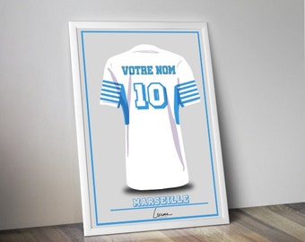 Plaque Supporter OM Olympique De Marseille En Métal - Décoration Murale Fan