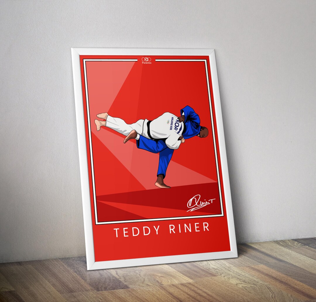 Teddy Riner JO Paris 2024 Poster Etsy