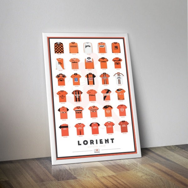 Affiche maillots LORIENT FC I football I jersey I foot