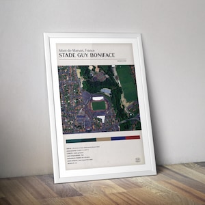 Guy Boniface I stadium rugby poster Stade Mont de Marsan