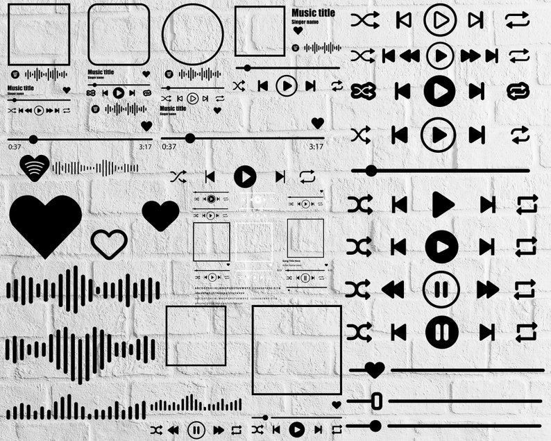 Spotify Glass Svg Digital instnat Download Music Player PNG Spotify svg Spotify glass template Glass Player Svg Music Player SVG