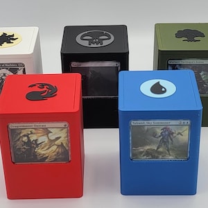 MTG COMMANDER Card Deck Box - Mana Themed