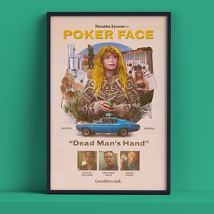 Poker Face Show Art Print | Natasha Lyonne Wall Art | Multiple Sizes | Retro Detective Television Poster