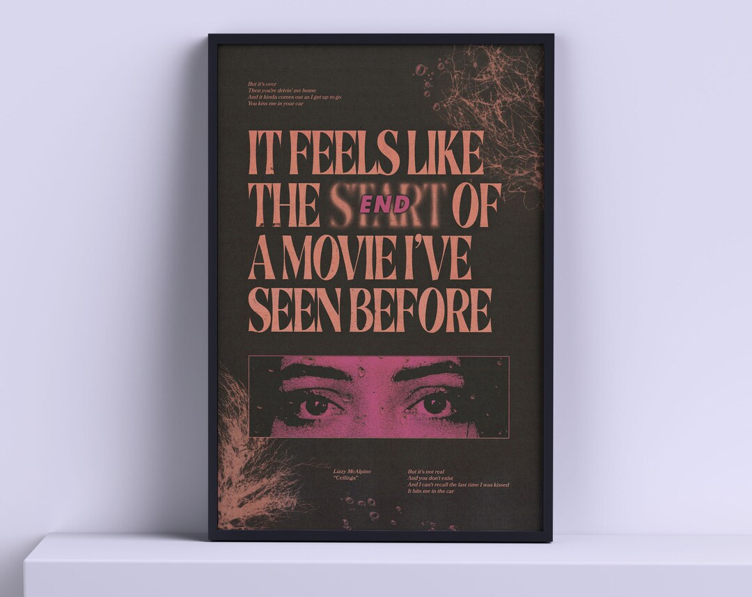 Ceilings Lyrics Art Print Lizzy Mcalpine Wall Art Poster Multiple Sizes