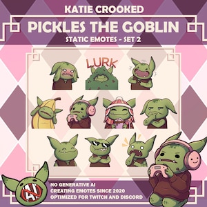 Nog een schattig D&D Goblin-emotepakket voor Twitch / Discord - 10 emoteset - Dungeons and Dragons Gobbo Gremlin
