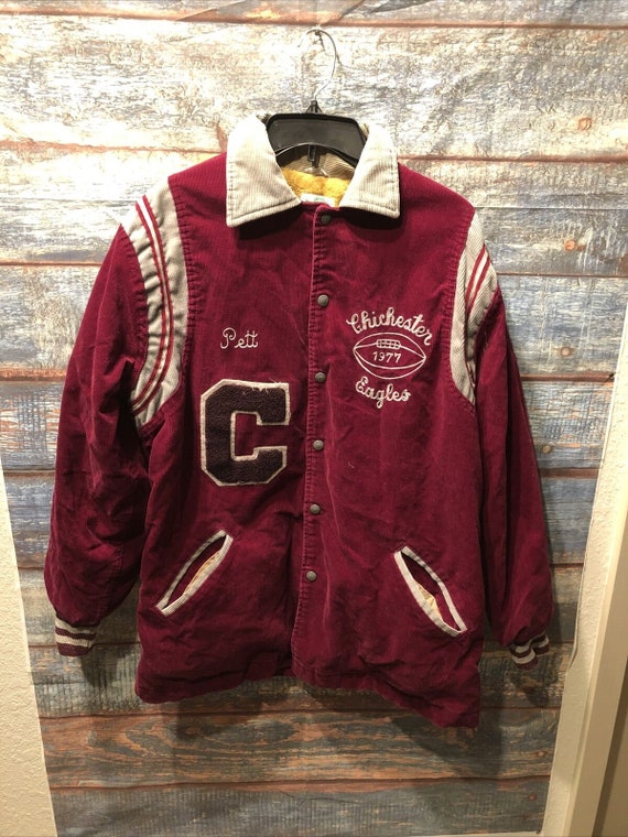 Vintage 70s Varsity Jacket Corduroy Letterman Jack