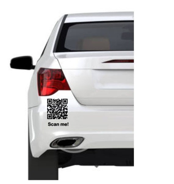 QR Code Car Decal Sticker for site or Socials Etsy