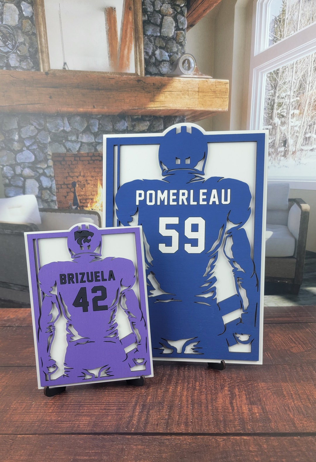 Football Player Sign Examples Personalized Football Player Wood Sign - Etsy