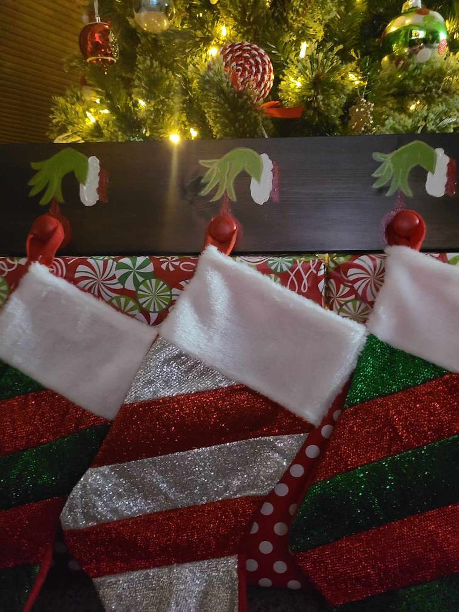 Wooden Stocking Holders/ Stocking Hanger Etsy