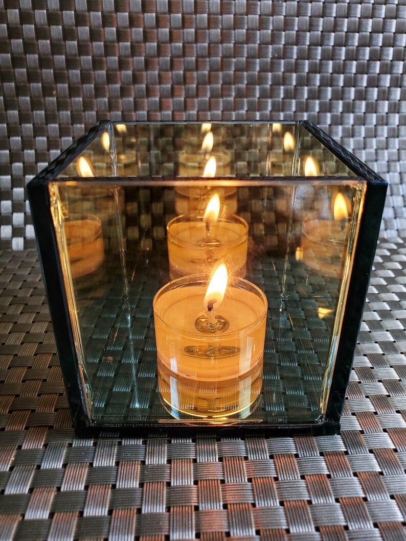 Tealight Candle Holder Geometric Reflective INFINITY Candle Etsy