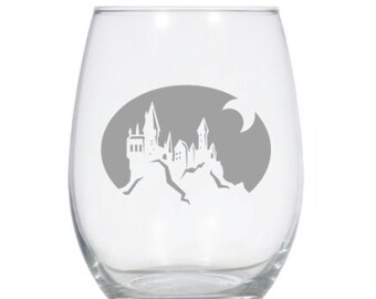 Download Hogwarts Wine Glass Etsy