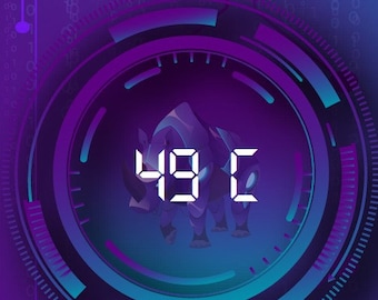 Artic Rhino-SENSOR PANEL Skin/Template 515 x 1920 (12.6&quot; Displays) *For Uses With Aida64* Instant Download.