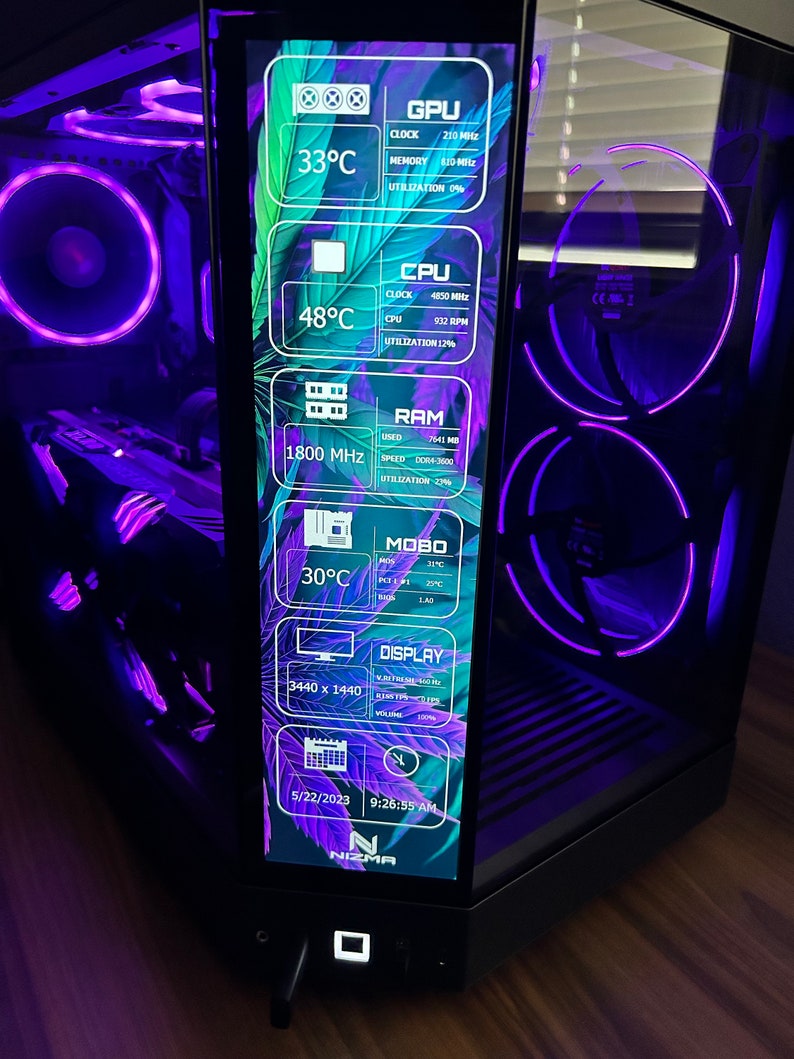 SENSOR PANEL TEMPLATE 515 X 1920 12.6 Displays for Uses With Aida64 Etsy