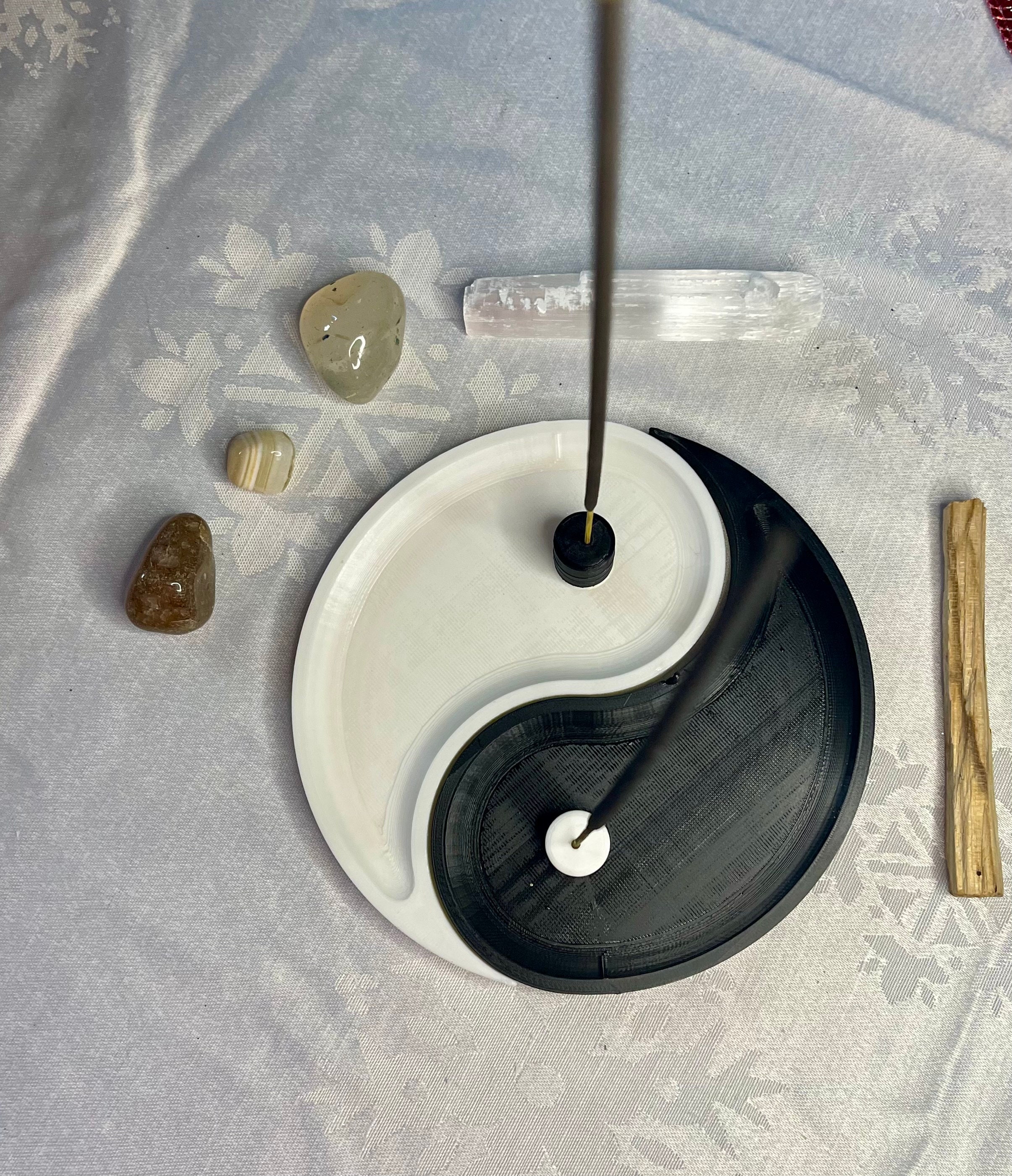 Harmony in Fragrance Handcrafted Yin Yang Incense Holder for Tranquil