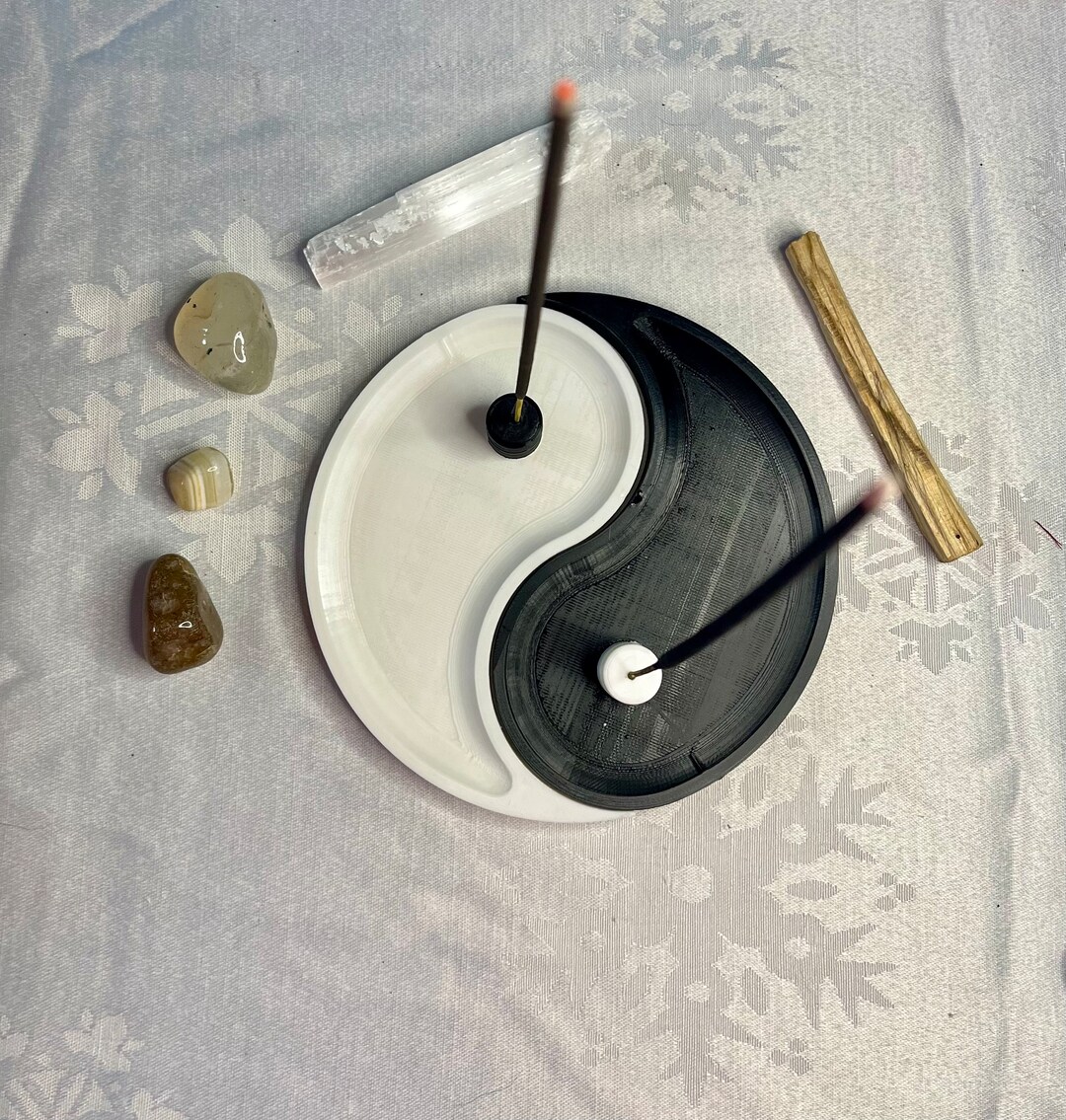 Harmony in Fragrance Handcrafted Yin Yang Incense Holder for Tranquil