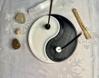 Harmony in Fragrance: Handcrafted Yin Yang Incense Holder for Tranquil Spaces; Incense holder; Incense tray; Unique Incense holder