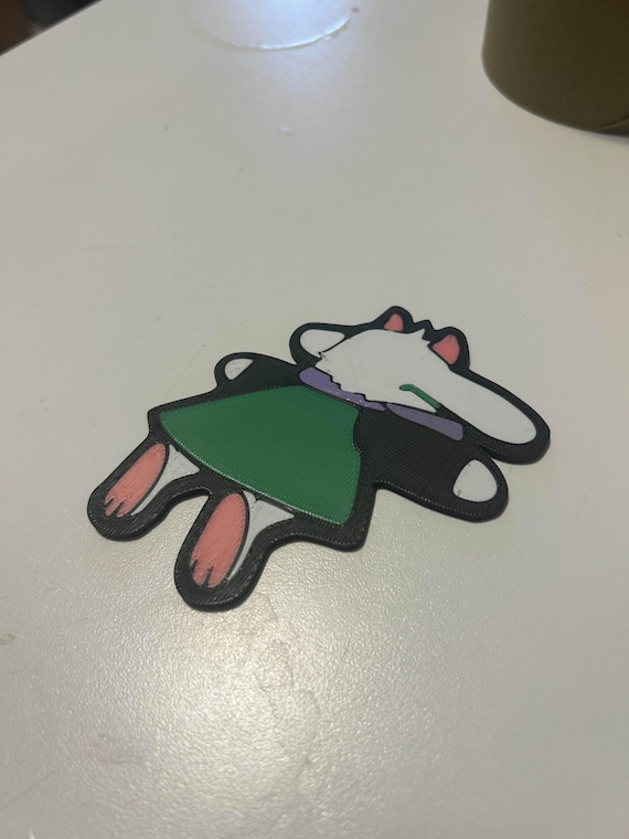 DELTARUNE - Flat Ralsei (splat) Magnet/Coaster/Keychain