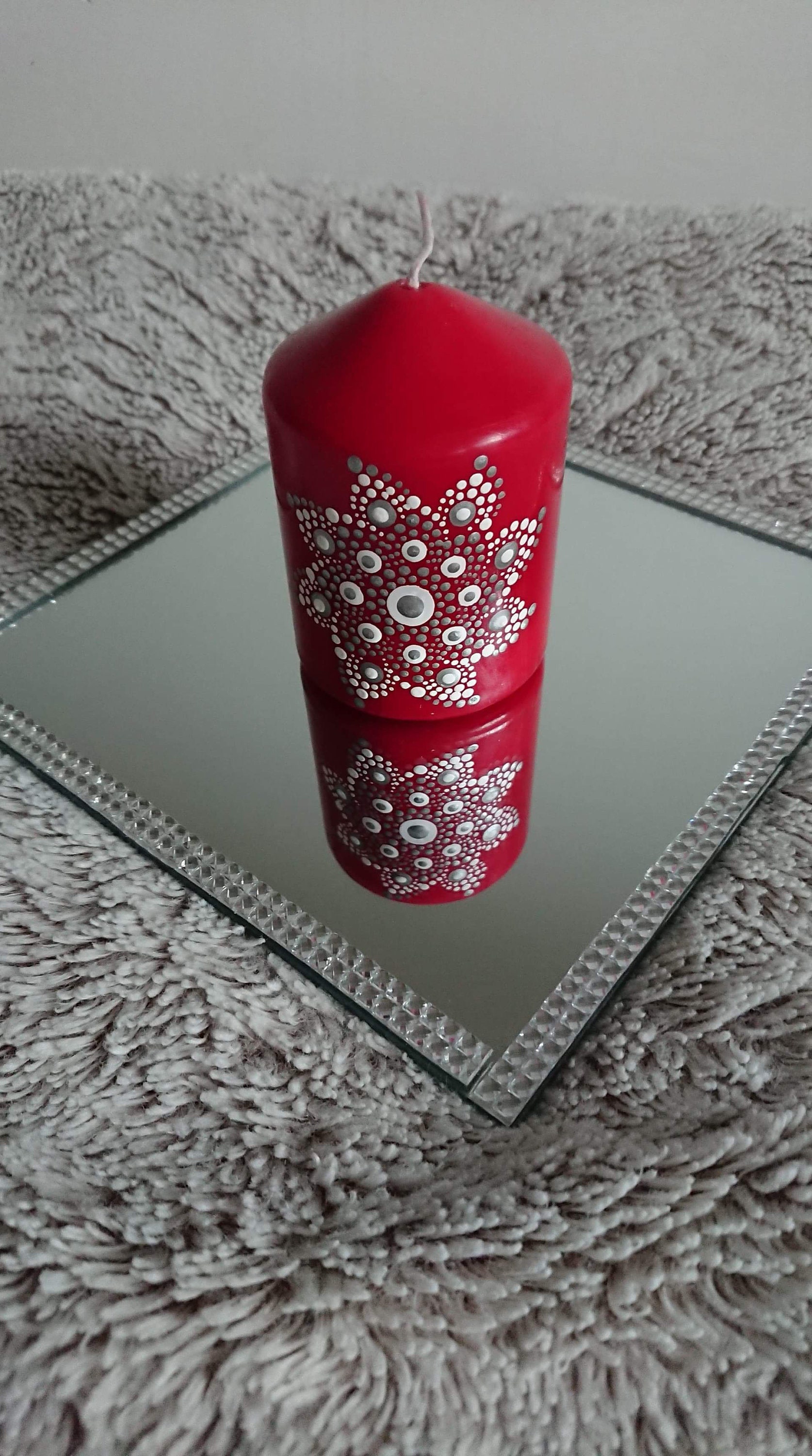 Bougie Personnalisée Dot Painting Mandala