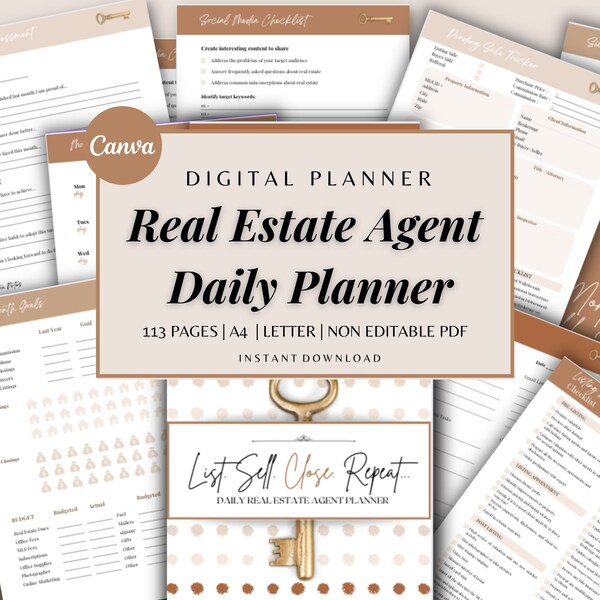 Real Estate Planner Etsy