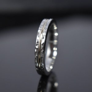 Gold Inlay Sterling Silver Band Ring Gold