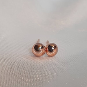 9ct Rose Gold Ball Stud Earring 9k