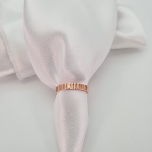 Solid 9ct Rose Gold Solid Silver Texture Toe Ring Adjustable Minimalist Silver Dainty for Women