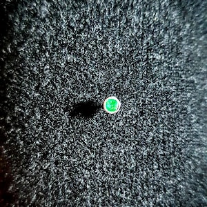 Emerald Gold Stud Earring Emerald/Ruby/Blue Sapphire Stud Earring