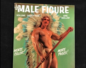 Gay Men's Zine Bruce de L.A. FIGURA MASCULINA #35 Sin circular cerca de Mint Cond. 1966