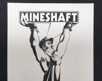 REX Pointillism Art Print 8.5x11 MINESHAFT NYC Gay Bar Club Print