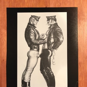 Art Page/Print TOM of FINLAND Book Retrospective #3 1997 Leather Police TF100