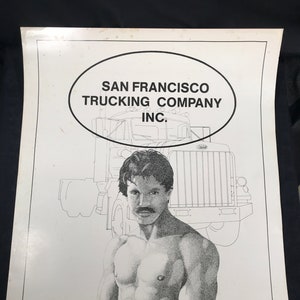 Cartel gay original de la empresa de camiones de San Francisco de los años 70