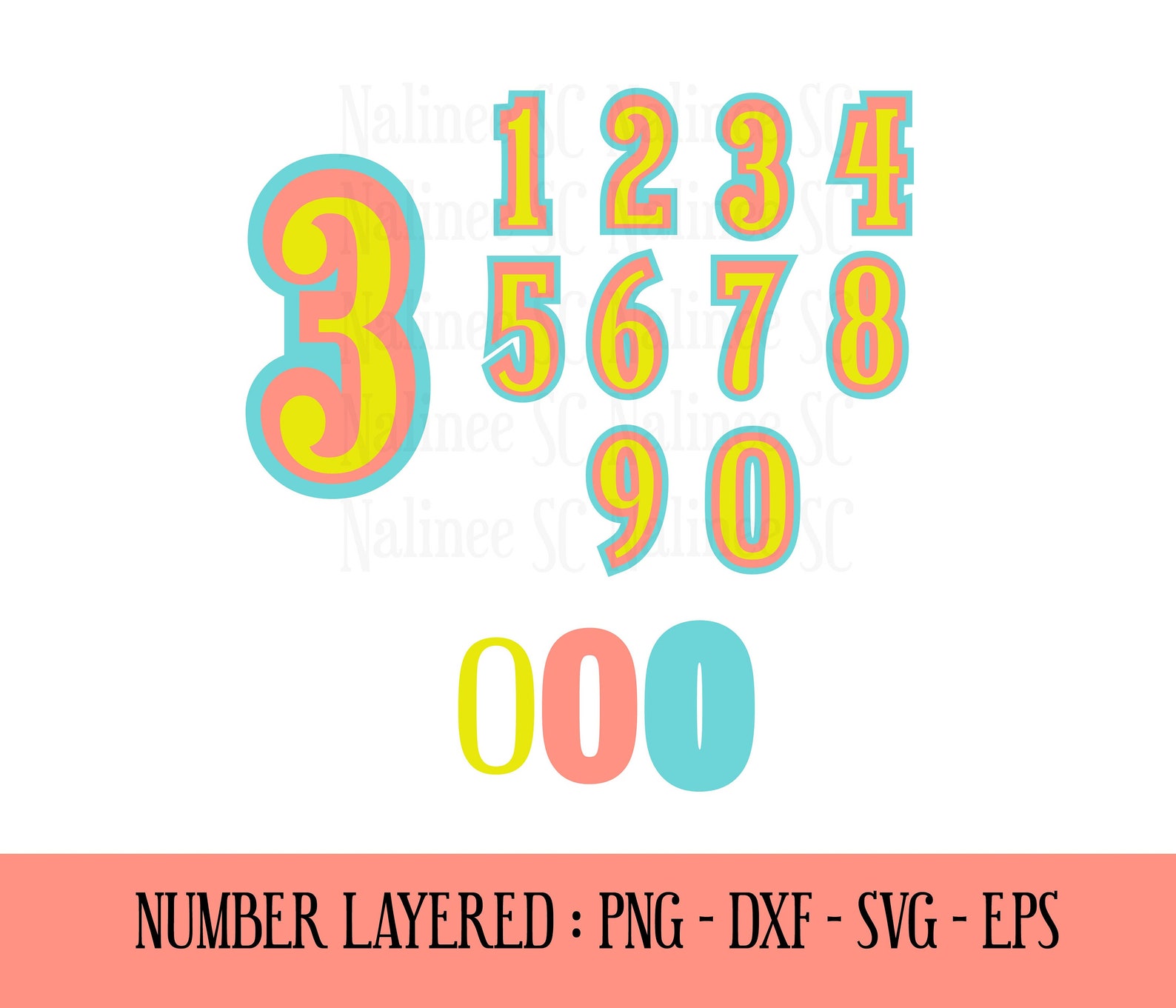 Number Layers SVG Number SVG Layered Numbers Numbers Vector - Etsy