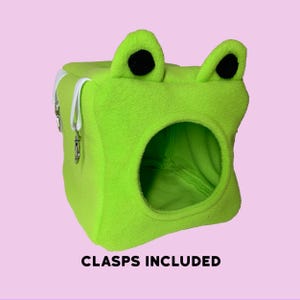 Rat Hammock Frog Cube with metal hooks included - Soft Fleece Homemade Hanging Rodent Hammocks UK