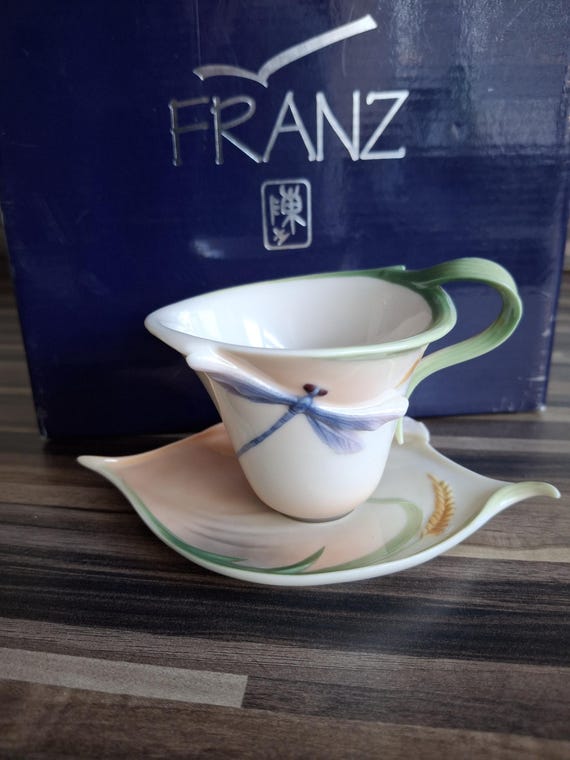 Franz Dragonfly Cup & Saucer - Boxed