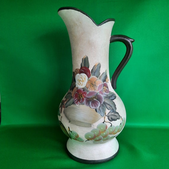 Large Hand Painted Italian Jug/Pitcher
