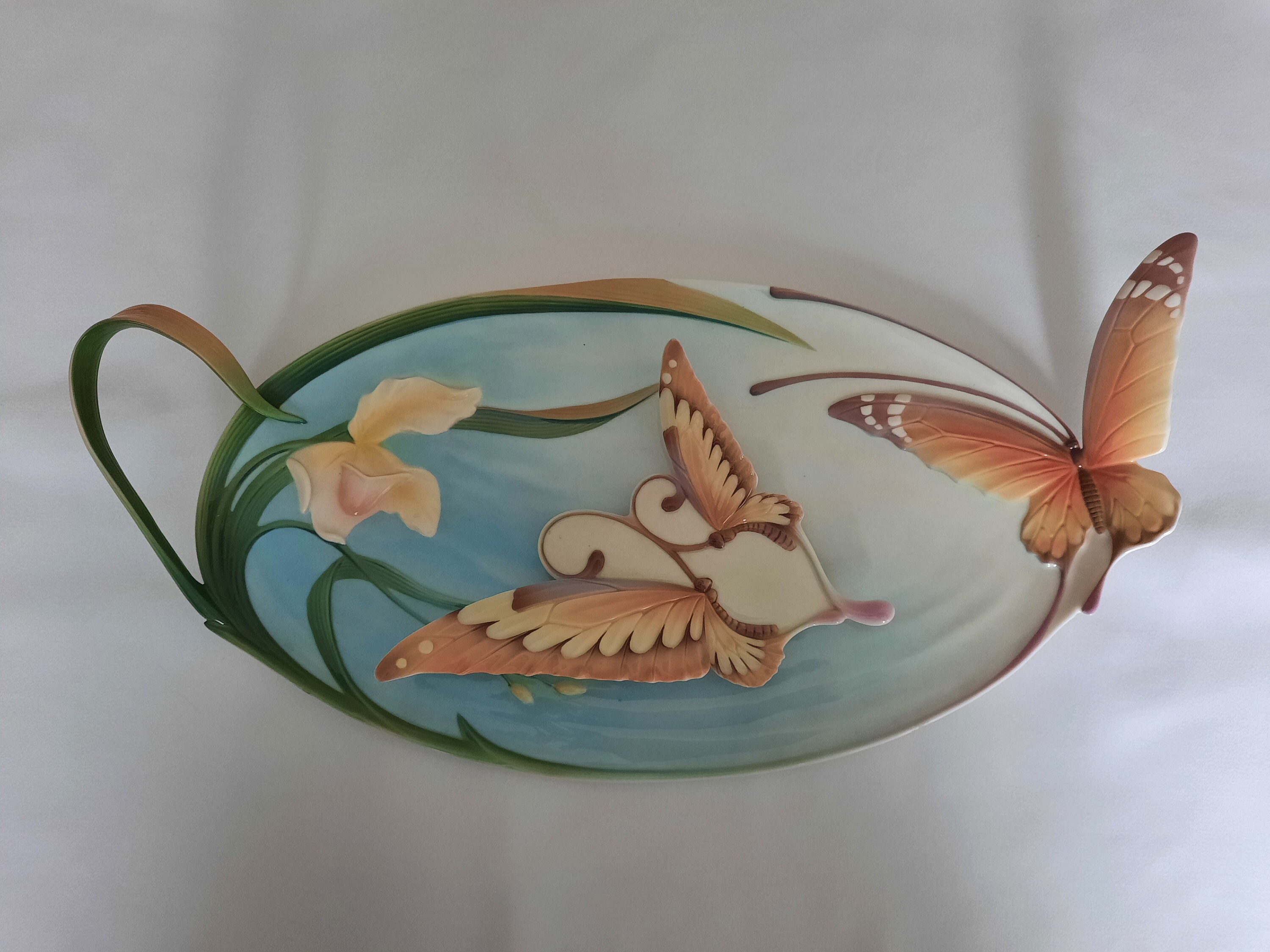 FRANZ COLLECTION PAPILLION Butterfly Platter and Dish