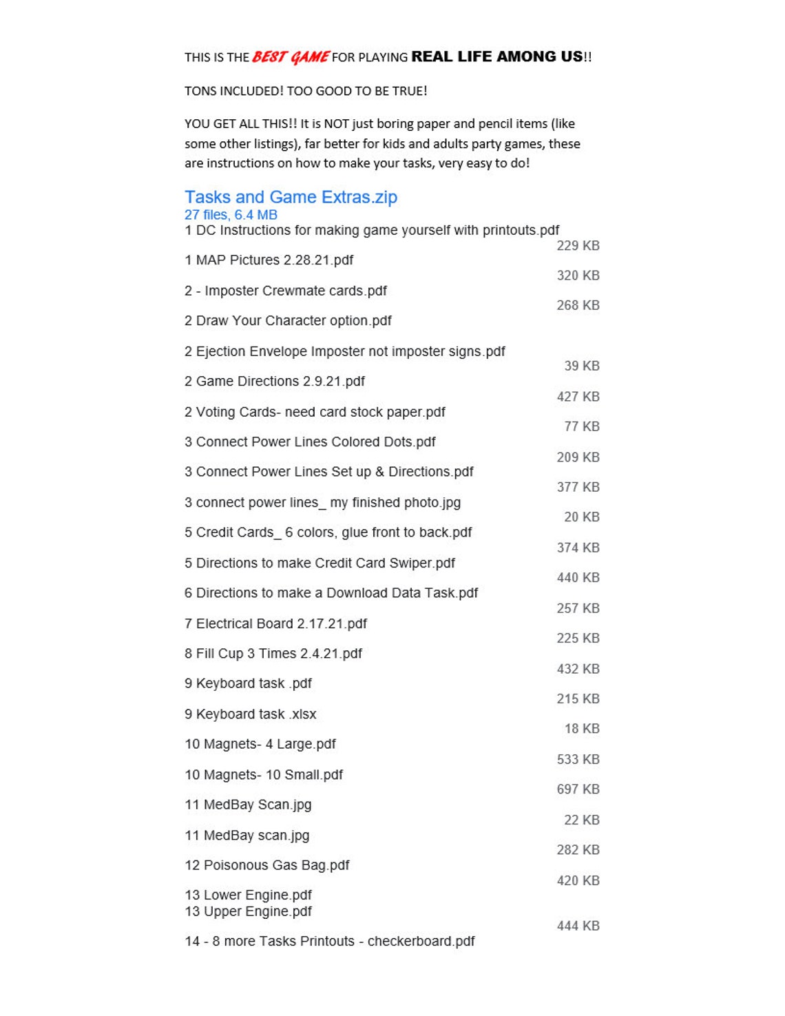 Among Us TASK LISTS TASKS Digital Imposter Crewmate cards Etsy