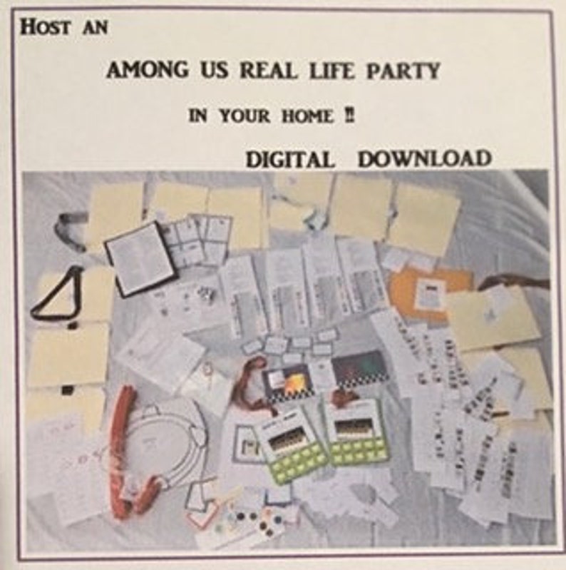 DIGITAL Among Us Play in Real Life Game Birthday Party Game Etsy